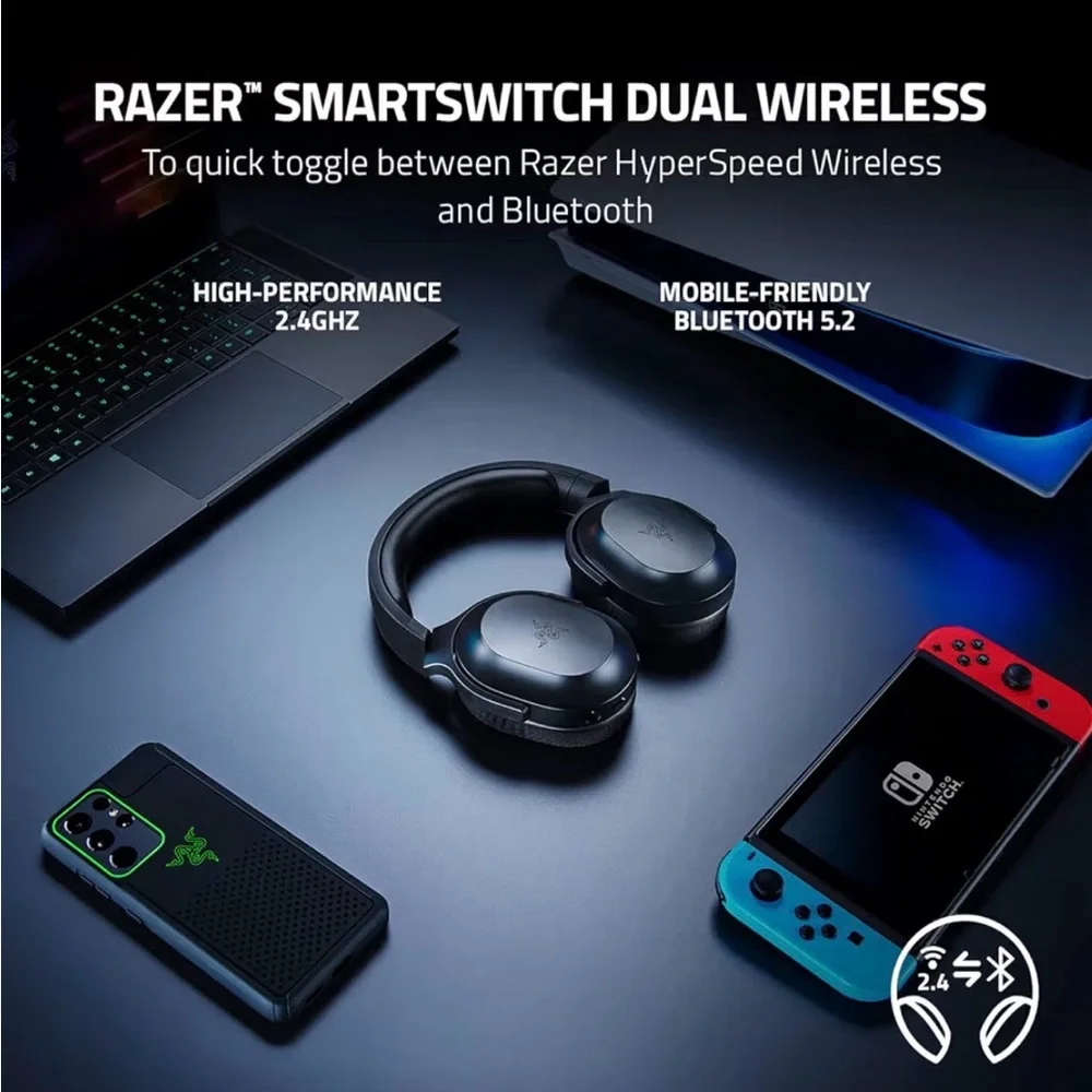 Razer Barracuda X Multi-Platform Headset - Black and Green